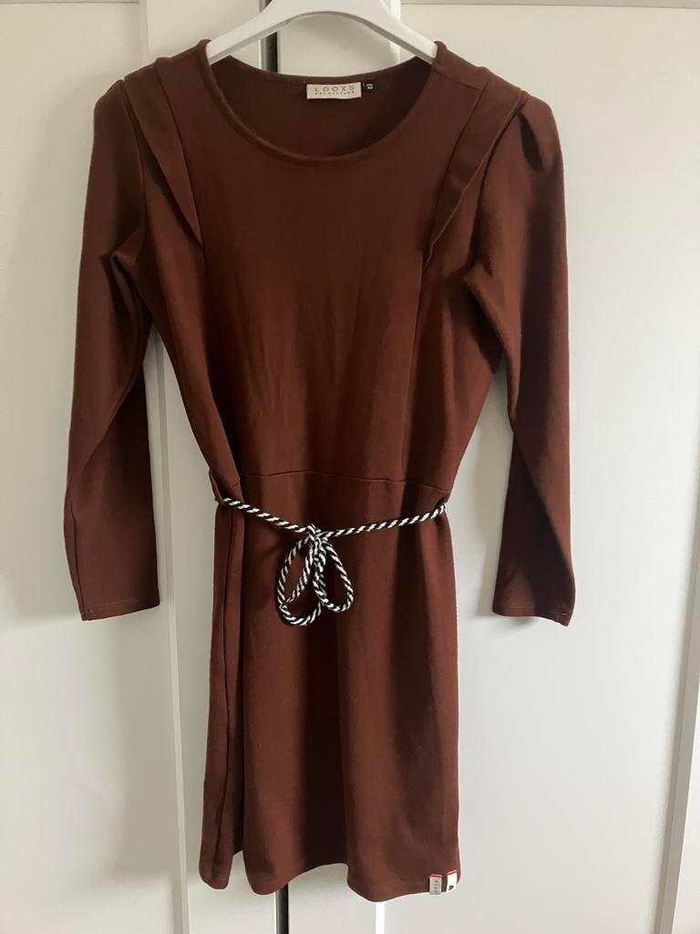 Looxs Revolution jurk 158-164 bruin, Meisje, Ophalen of Verzenden, Zo goed als nieuw, Jurk of Rok