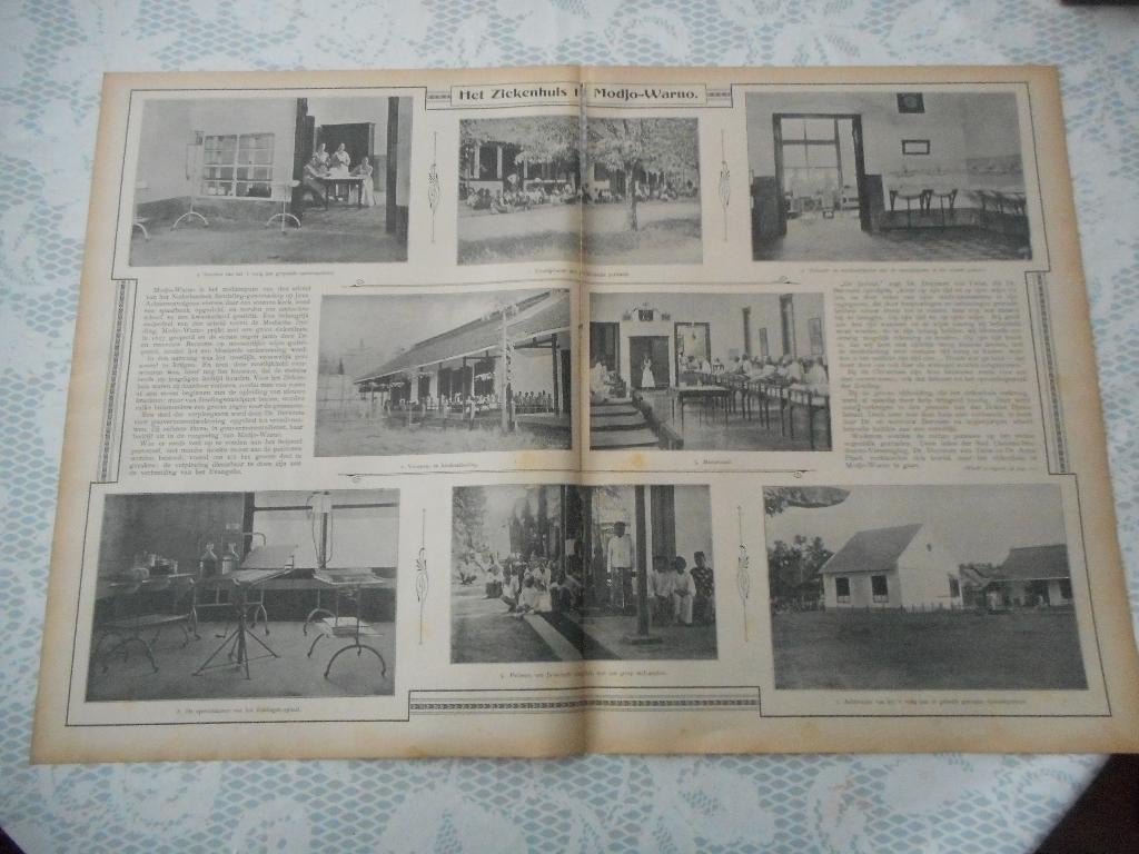 Indië. Java. Ziekenhuis te Modjo-Warno. 1910., Ophalen of Verzenden, Voor 1920, Knipsel(s)