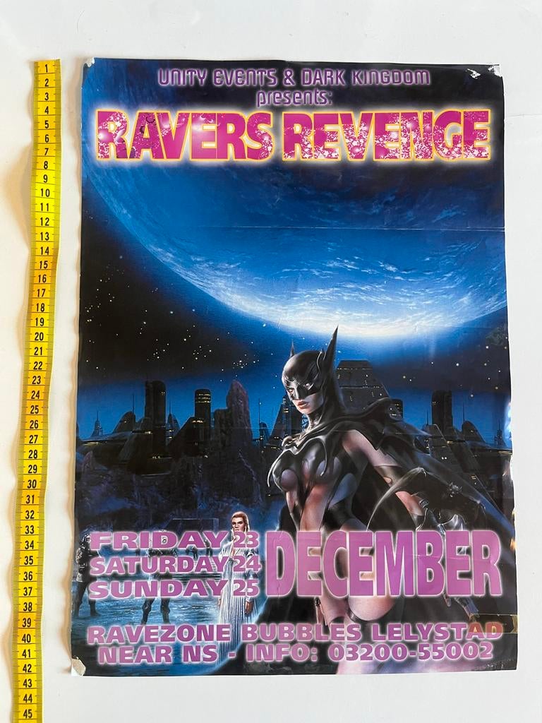 Party Flyer - Ravers Revenge, Verzamelen, Ophalen of Verzenden, Foto of Kaart