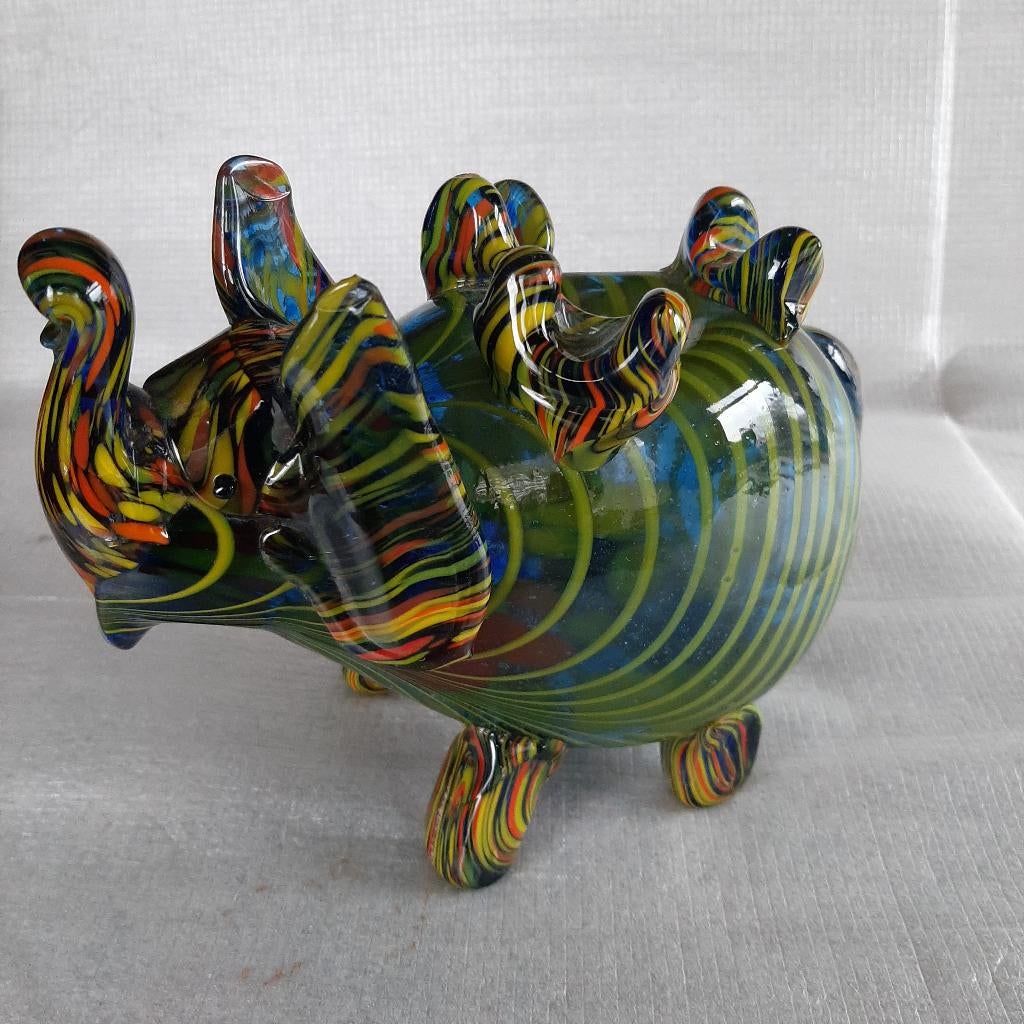 Glaskunst : Murano glas sculptuur olifant, Antiek en Kunst, Curiosa en Brocante, Ophalen