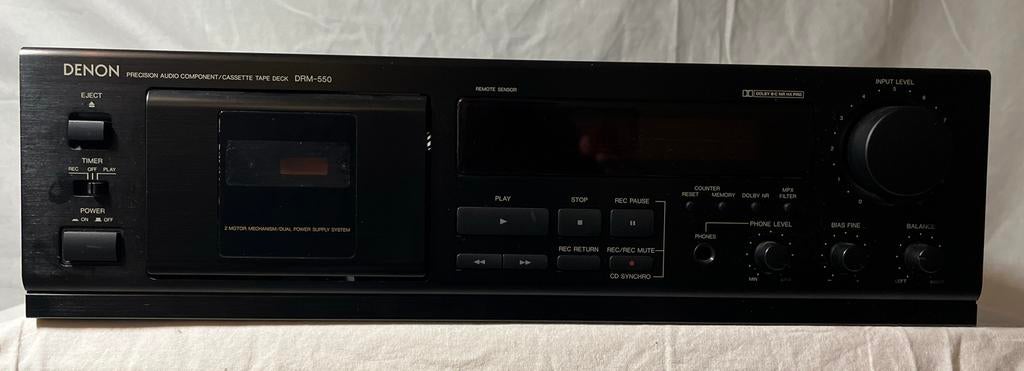 Denon DRM-550 Cassettedeck - Topstaat!, Ophalen of Verzenden, Enkel, Denon, Tiptoetsen