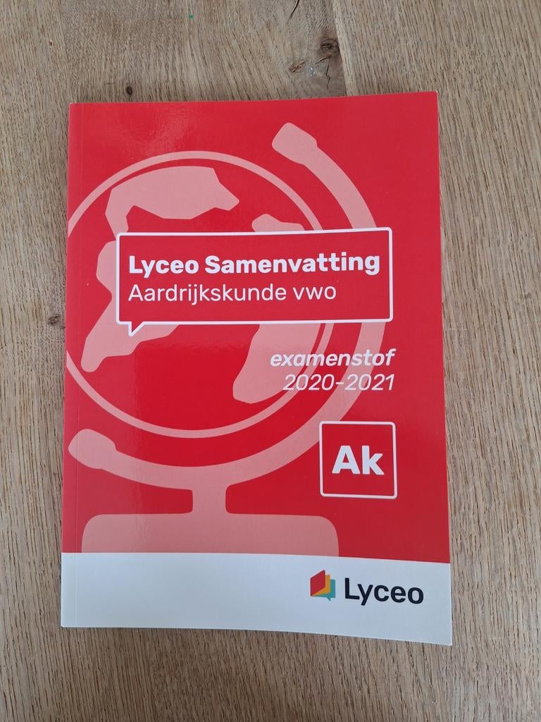 Lyceo Samenvatting Aardrijkskunde VWO, Boeken, Schoolboeken, Ophalen of Verzenden, Nieuw, VWO, Aardrijkskunde