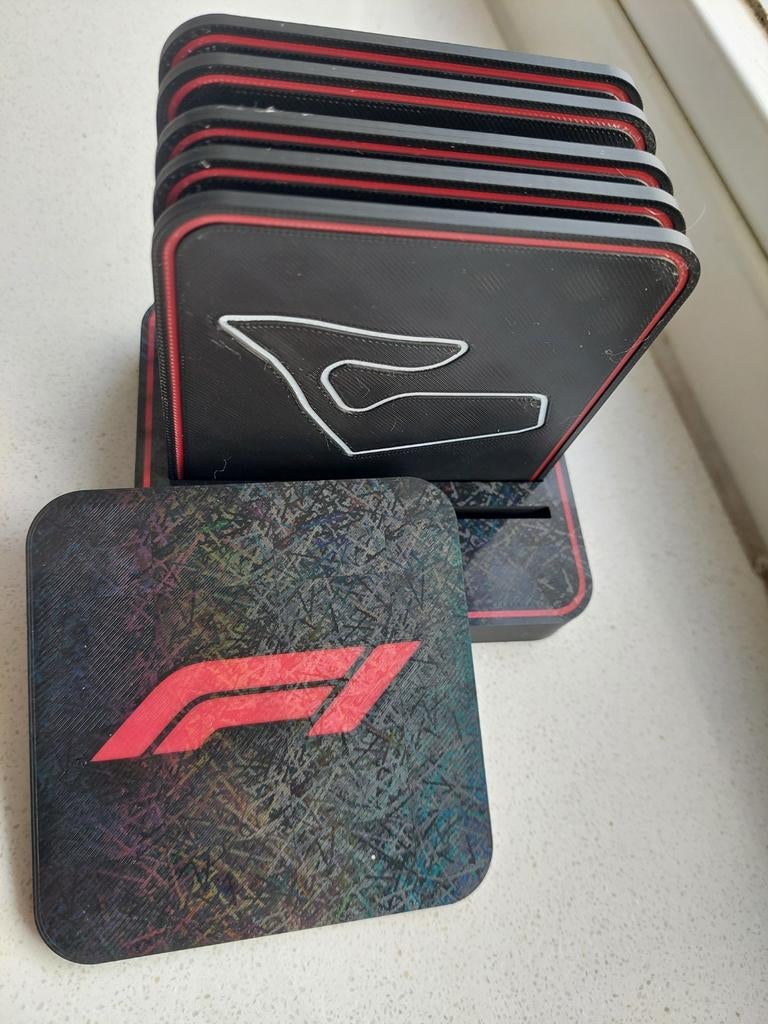 F1 Onderzetters - Set van 6 + Houder, Ophalen of Verzenden, Nieuw, Glas of Kopje