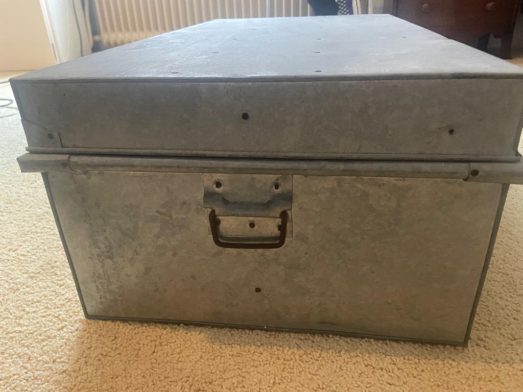 Opbergkist metaal, Minder dan 50 cm, 50 tot 100 cm, Ophalen of Verzenden, Metaal