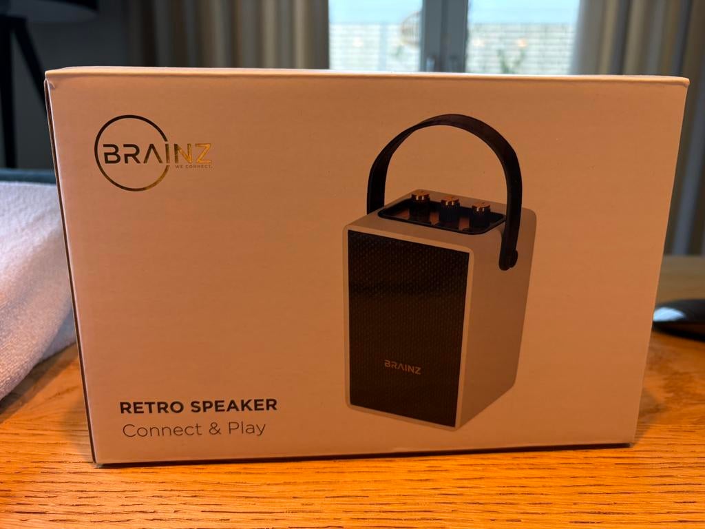 Brainz retro speaker nieuw in doos, Overige merken, Overige typen, Nieuw, Ophalen of Verzenden