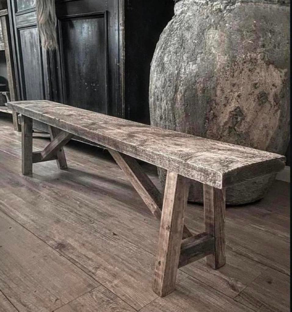 ~Stoer Sober Landelijk Houten XXL Vensterbank Bankje~, Huis en Inrichting, Woonaccessoires | Overige, Ophalen of Verzenden, Zo goed als nieuw