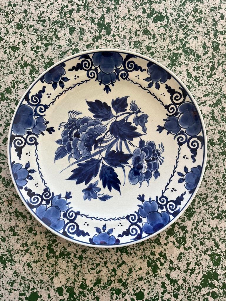 Delfts blauw bord uit 1924, Ophalen of Verzenden