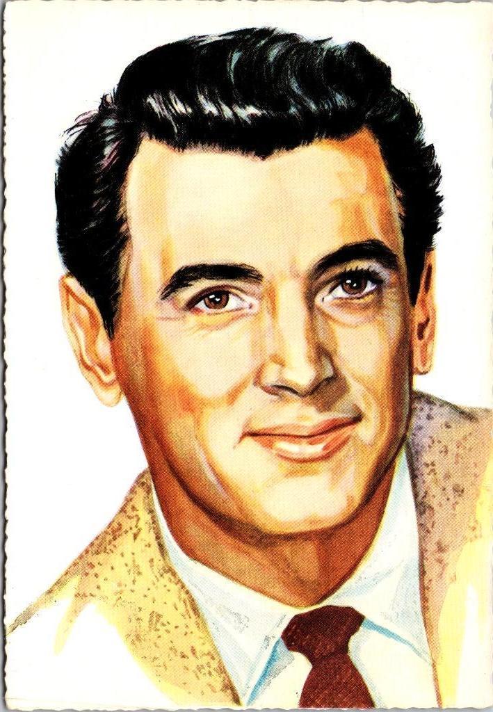 Rock Hudson, Verzenden, 1940 tot 1960, Ongelopen, Sterren en Beroemdheden