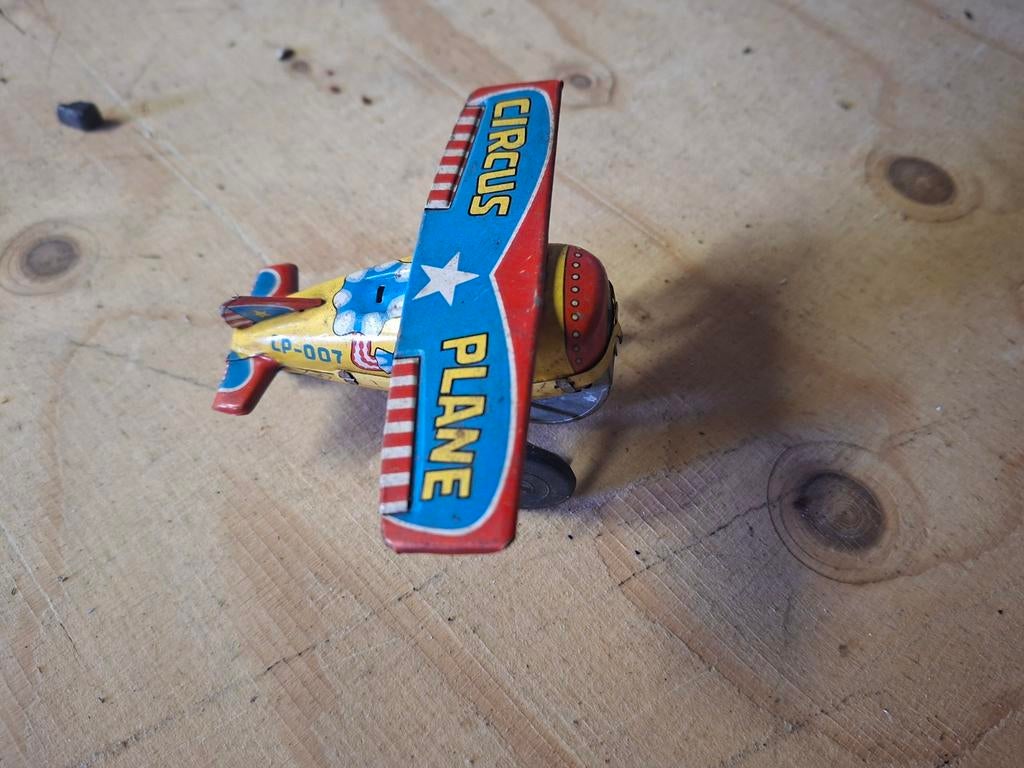 Vintage circus plane tin toy, Antiek en Kunst, Ophalen