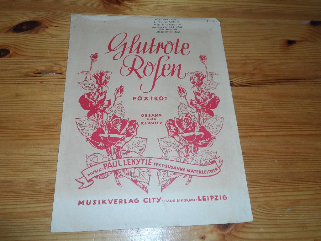 Glutrote rosen - paul lekytiè, Zang, Gebruikt, Ophalen of Verzenden, Artiest of Componist