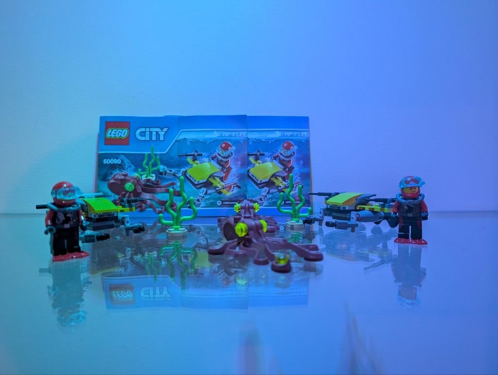 Lego City 60090 Diepzee Scuba Scooter, Ophalen of Verzenden, Zo goed als nieuw, Complete set, Lego
