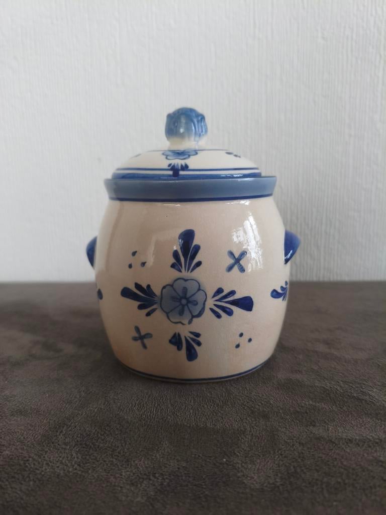 Delfts blauwe voorraadpot TS Holland, Ophalen of Verzenden, Overige materialen, Pot, Bus of Blik