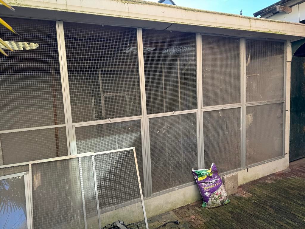 Aluminium Volière met Plexiglas Ramen - Gedemonteerd, Ophalen of Verzenden, Gebruikt, Overige typen