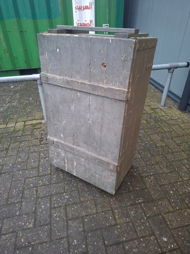 Grote militaire houten kist, Ophalen of Verzenden