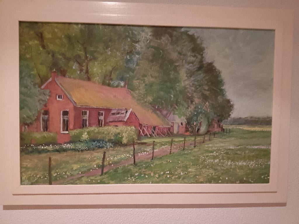 Olieverf Midlaren- Cees Drubbel, Antiek en Kunst, Kunst | Schilderijen | Klassiek, Ophalen of Verzenden