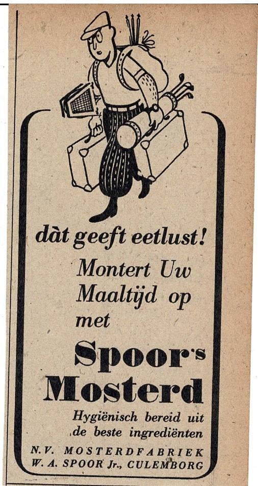 Dat geeft eetlust! Montert Uw Maaltijd op met SPOOR MOSTERD, Verzamelen, Verzenden, Zo goed als nieuw, Overige typen