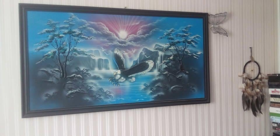 mooi schilderij met een arend, Ophalen, 50 tot 75 cm, 125 cm of meer, Zo goed als nieuw