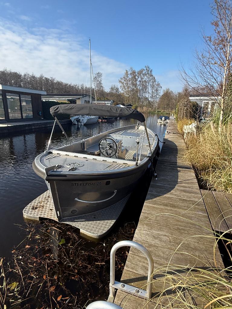 Stoere aluminium Steelfish sloep., Ophalen, 6 meter of meer, Aluminium, Zo goed als nieuw