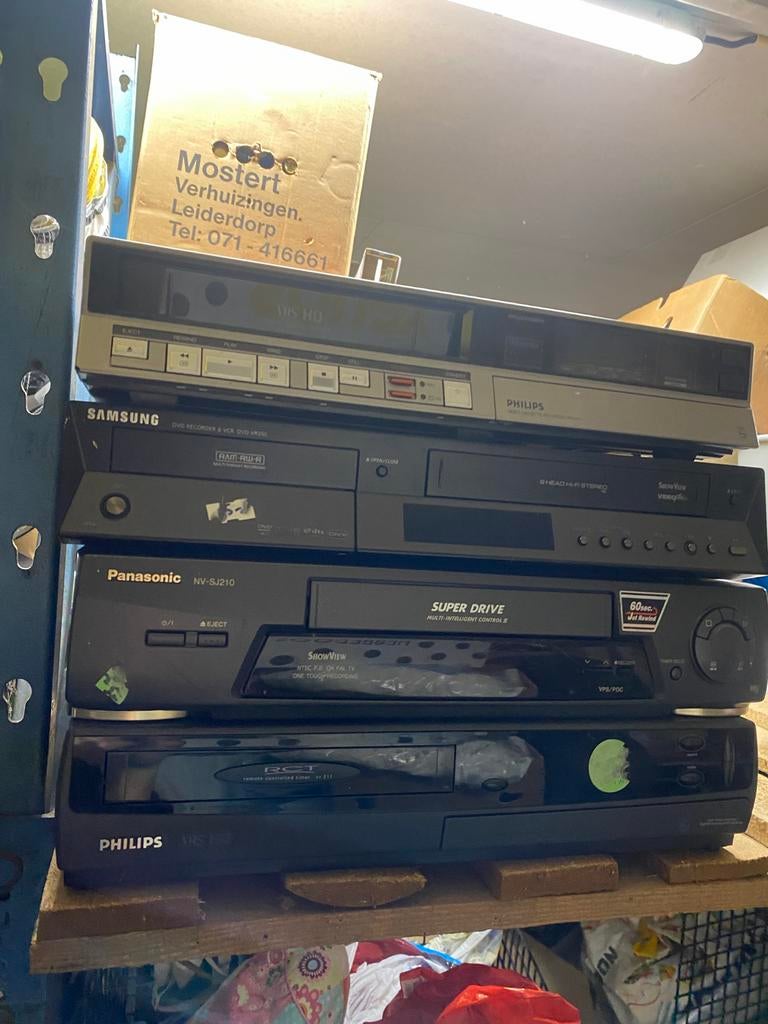Diverse VHS-spelers en recorders - Philips, Samsung, Panason, Audio, Tv en Foto, Videospelers, Ophalen of Verzenden, Niet werkend