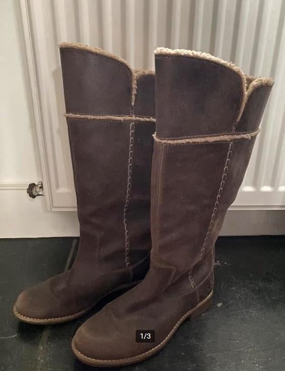 Brown leather boots (Timberland), Kleding | Dames, Schoenen, Hoge laarzen, Bruin, Ophalen of Verzenden, Timberland