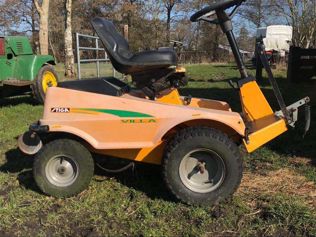 2 X Stiga Villa zitmaaier aangeboden, Tuin en Terras, Ophalen, Gebruikt, STIGA, Mulchfunctie