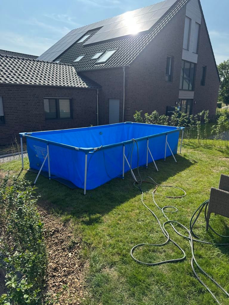 Bestway Zwembad Pool 4m x 2.11m x 0.81m met pomp en pillen, Tuin en Terras, Zwembaden, Ophalen, Gebruikt, 200 tot 300 cm, 80 tot 120 cm