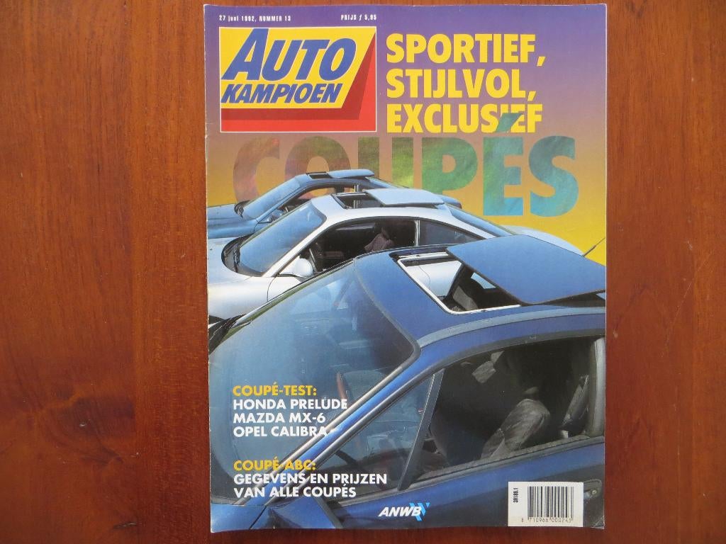 Autokampioen 13 1992 Opel Calibra, Prelude, MX-6, Topolino, Ophalen of Verzenden, Nieuw, Opel