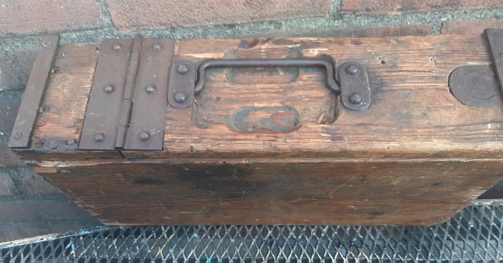 Houten munitie   MG  kist, Ophalen of Verzenden, Nederland, Kist of Geocache