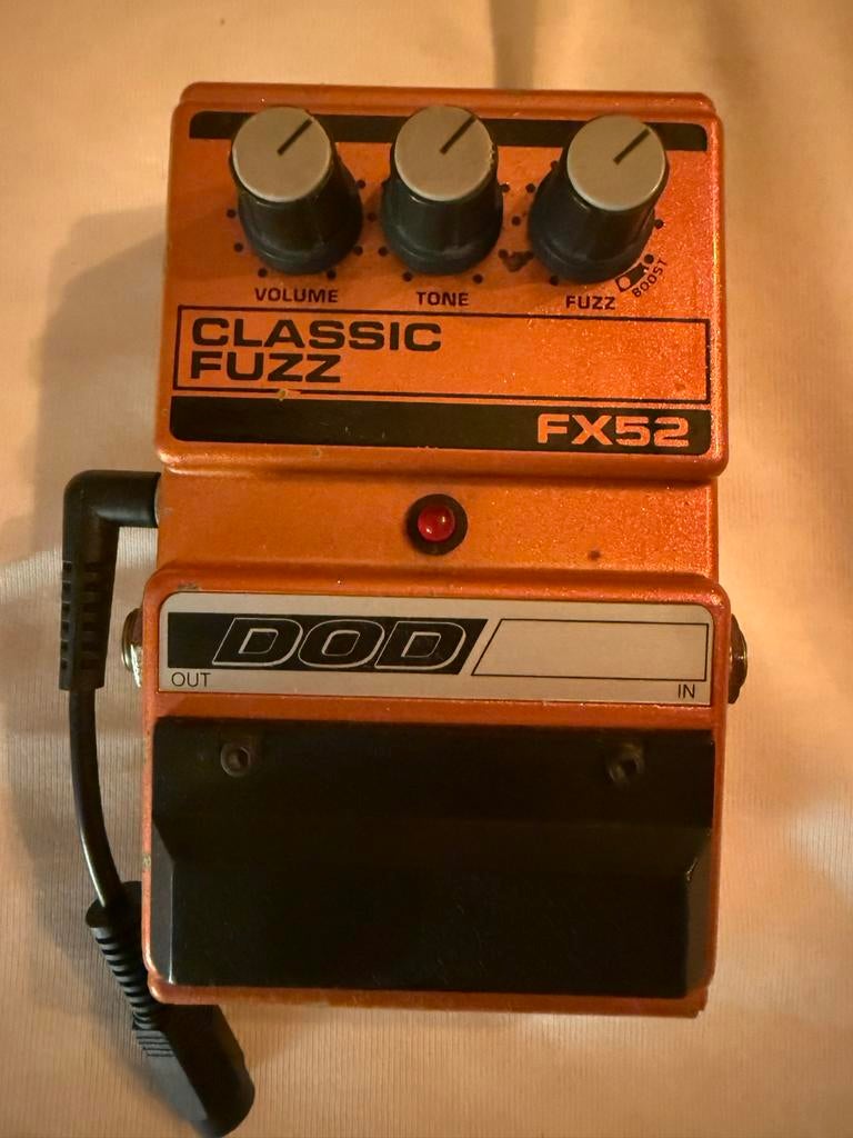 Vintage DOD Classic Fuzz FX52 Gitaar Pedaal, Ophalen of Verzenden, Gebruikt, Distortion, Overdrive of Fuzz