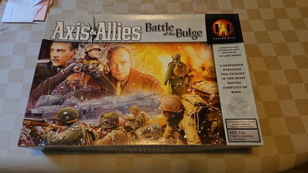 bordspel Axis & Allies Battle of the Bulge ardennen offensie, Een of twee spelers, Ophalen of Verzenden, Zo goed als nieuw