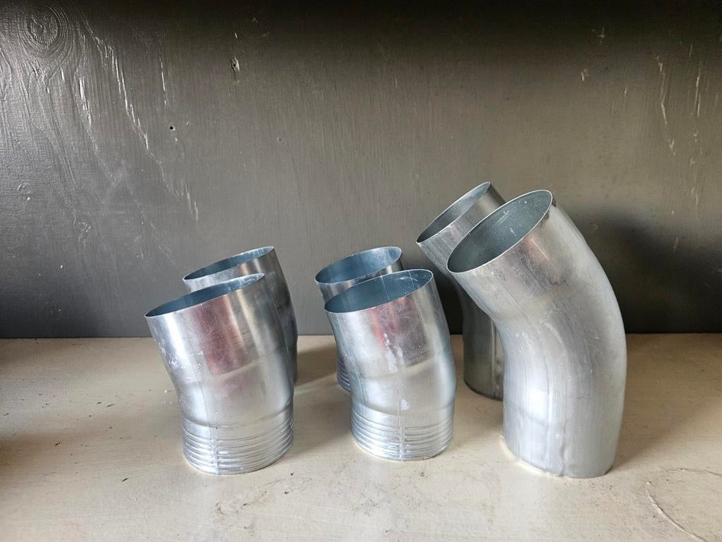 Nieuwe zinken bochten HWA 80mm, Doe-het-zelf en Verbouw, Buizen en Afvoer, Bochten, Nieuw, Ophalen of Verzenden, Minder dan 2 meter