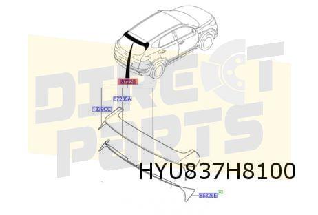 Hyundai Tucson achterklepspoiler (bovendeel) (9/15-11/18) (T, -, Nieuw, Ophalen of Verzenden, Achter