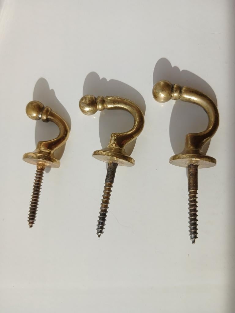 Messing Gordijnhaken, Ophalen, Zo goed als nieuw