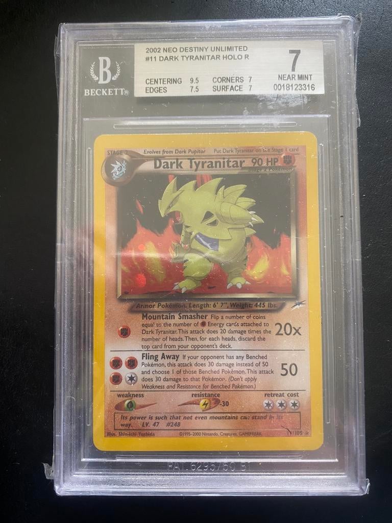 dark tyranitar near mint holo, Ophalen of Verzenden, Zo goed als nieuw