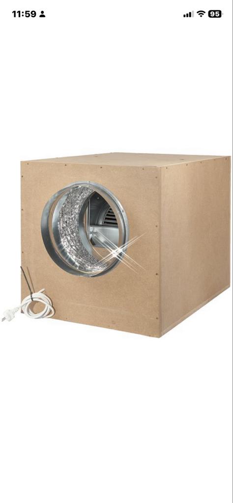 Softbox 4025mh geluidsgedempte afzuiger, Doe-het-zelf en Verbouw, Ventilatie en Afzuiging, Ophalen of Verzenden, Gebruikt, Afzuiger