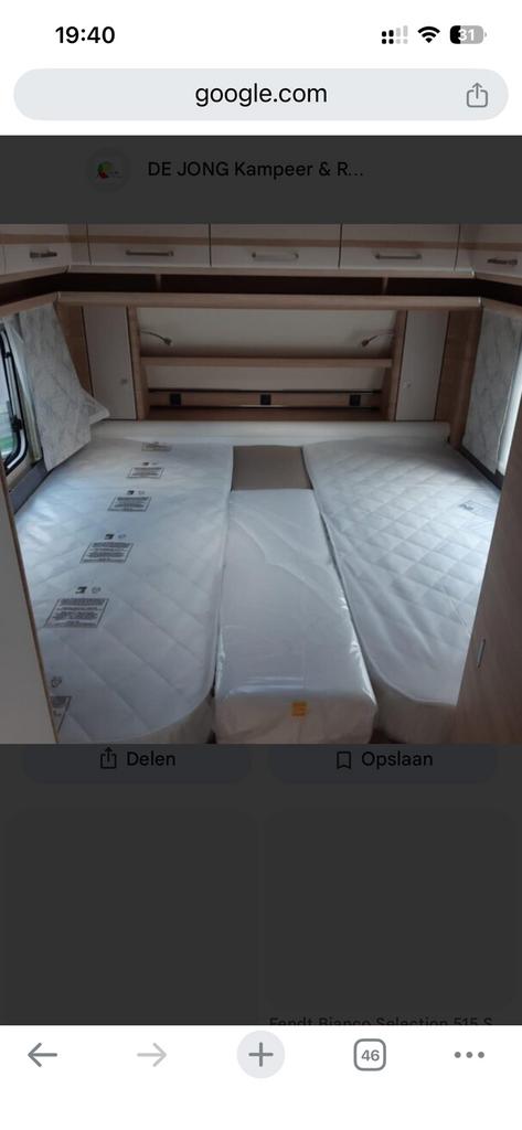 Fendt SG TG tussenmatras opvulstukken nieuw, Caravans en Kamperen, Ophalen of Verzenden, Nieuw