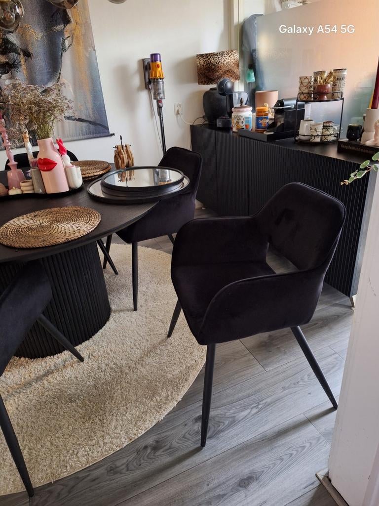 6 vtwonen velvet stoelen, Huis en Inrichting, Stoelen, Ophalen of Verzenden