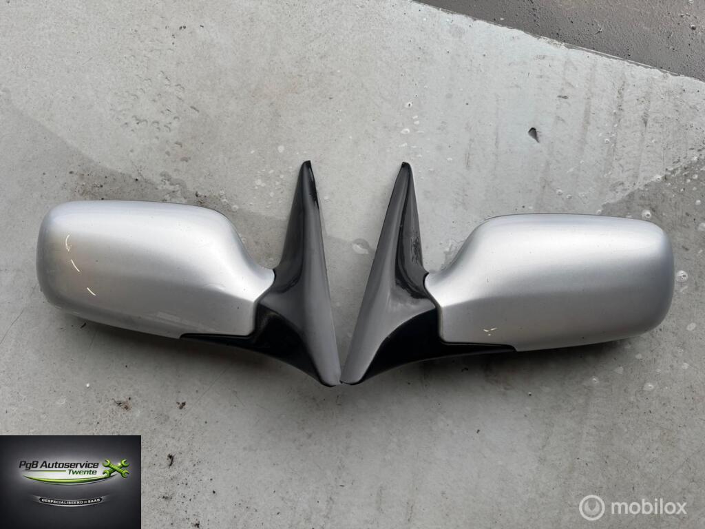 Saab 9-3 cabrio 1998-2003 Buitenspiegel set zilver 268, Auto-onderdelen, Spiegels, Gebruikt, Ophalen of Verzenden, Saab, Saab