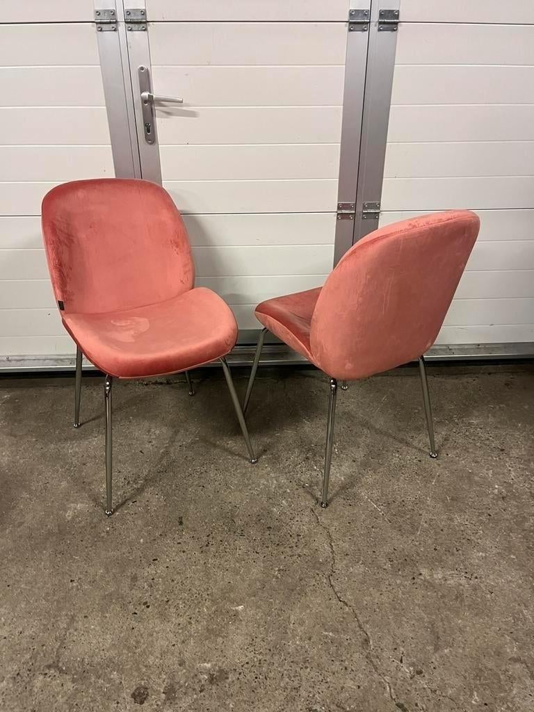 30 stuks velvet roze horeca restaurant stoelen nieuw SALE, Ophalen, Overige kleuren, Nieuw, Stof
