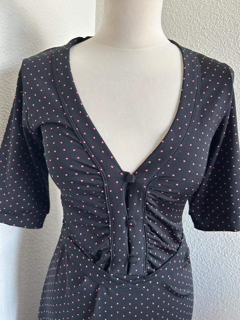 King Louie maat L retro jurk roze 1936, Maat 42/44 (L), Ophalen of Verzenden, Zo goed als nieuw, Knielengte