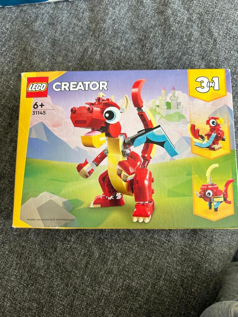 Lego Creator 31145 Rode Draak 3-in-1, Ophalen, Lego, Nieuw, Inclusief doos