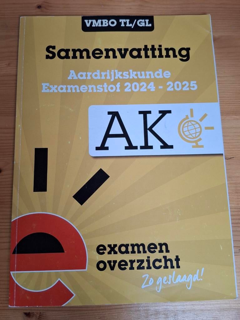 Samenvatting Aardrijkskunde VMBO TL/GL 2024-2025, Boeken, Ophalen of Verzenden, Gelezen, VMBO, Aardrijkskunde