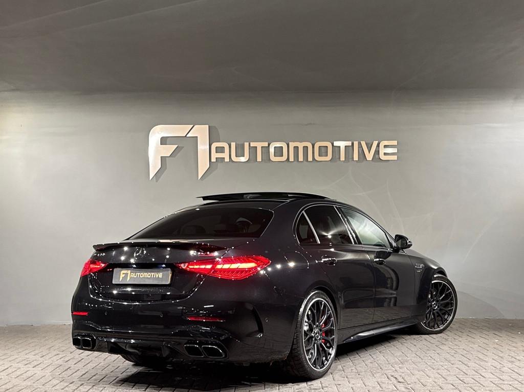 Mercedes-Benz C-klasse AMG 63 S E Performance Pano|HuD|Memor, Automaat, 4 cilinders, 2065 kg, Zwart