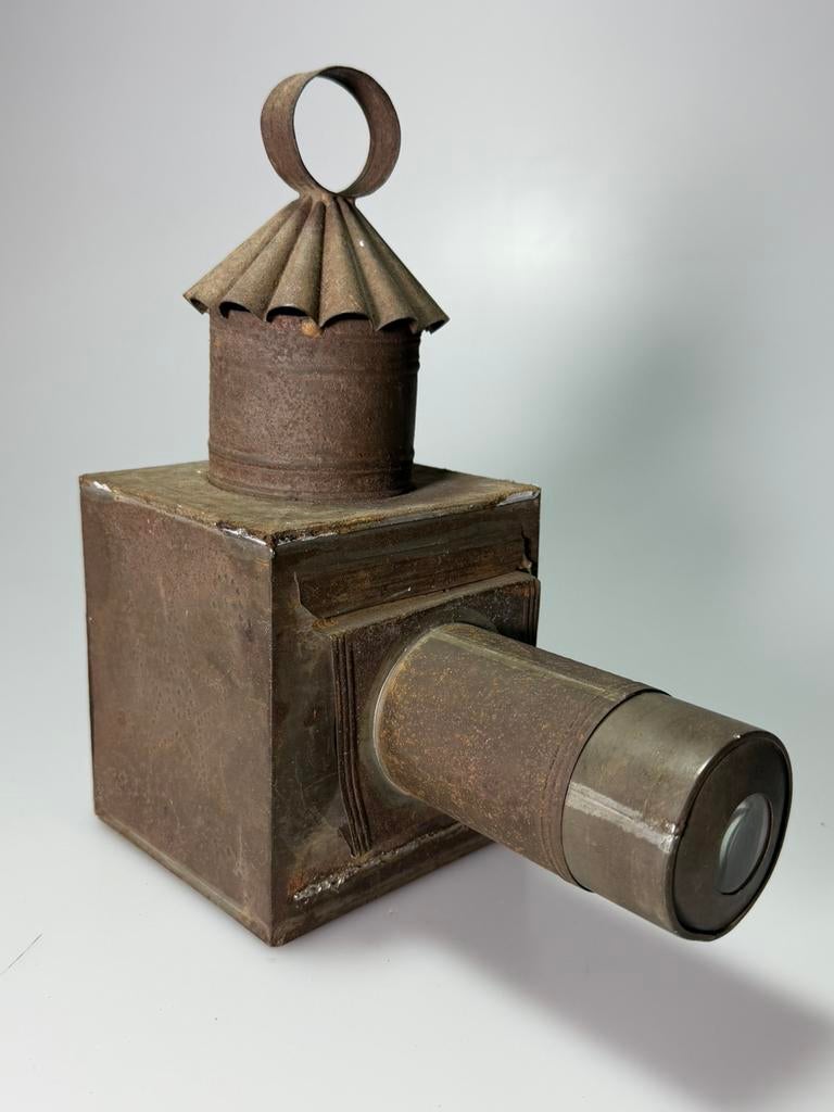 Blikken toverlantaarn lamp, Antiek en Kunst, Ophalen of Verzenden