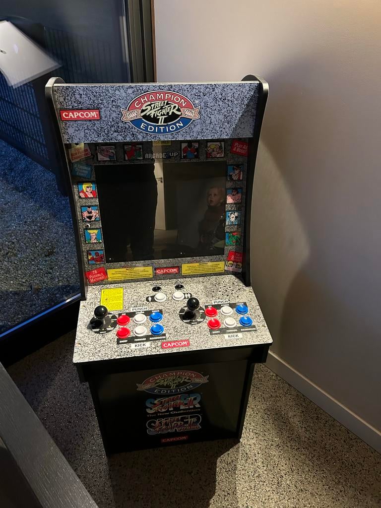 Arcade Kast Street Fighter II Champion Edition, Spelcomputers en Games, Spelcomputers | Overige, Ophalen, Zo goed als nieuw