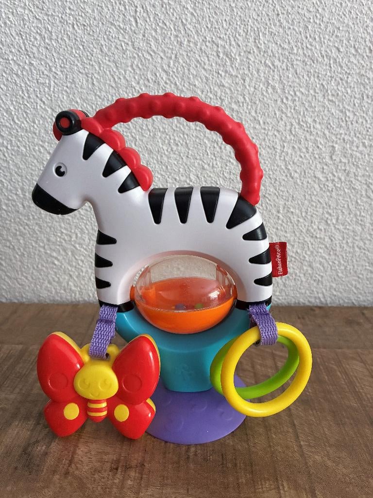 Fisher-Price stoelzuiger zebra - activity met zuignap. PRIMA, Kinderen en Baby's, Speelgoed | Fisher-Price, Ophalen of Verzenden