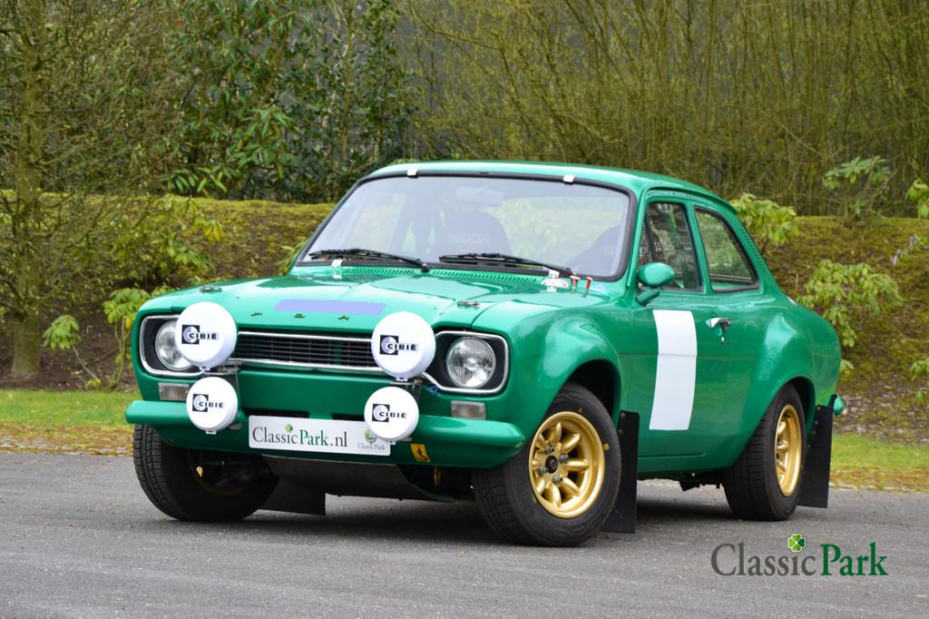 Ford Escort Mk1 Rally car (bj 1974), Auto's, Oldtimers, Bedrijf, Te koop, Ford, Benzine, Sedan, Handgeschakeld, Groen, Grijs, Stof