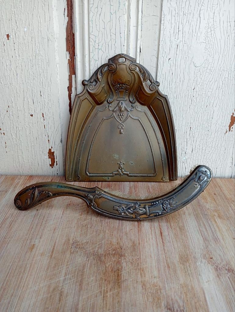 Art Deco Koperen Tafel Stoffer en Blik - Gebruikt, Antiek en Kunst, Ophalen of Verzenden