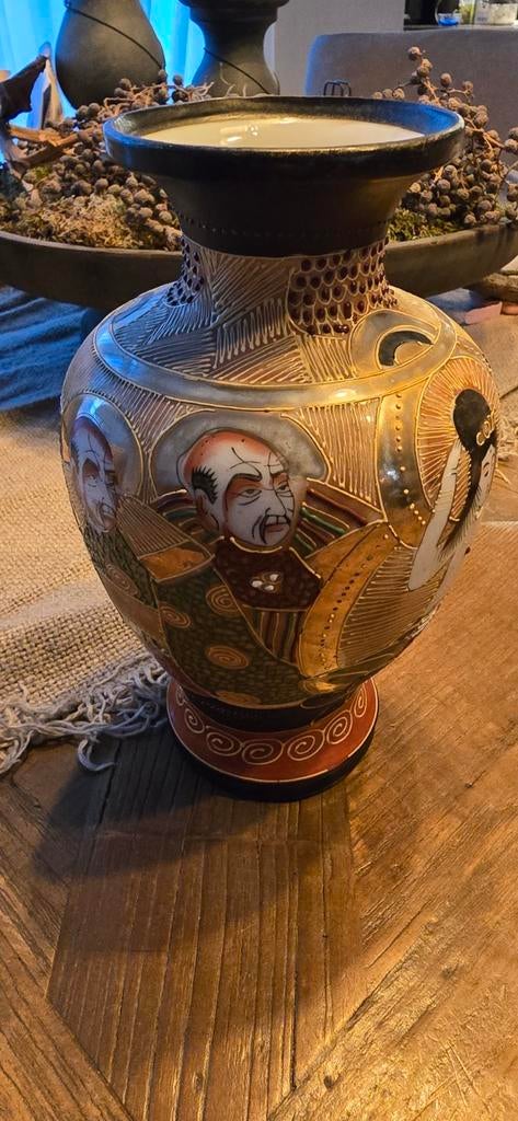 Japanse Satsuma-stijl vaas, Ophalen of Verzenden