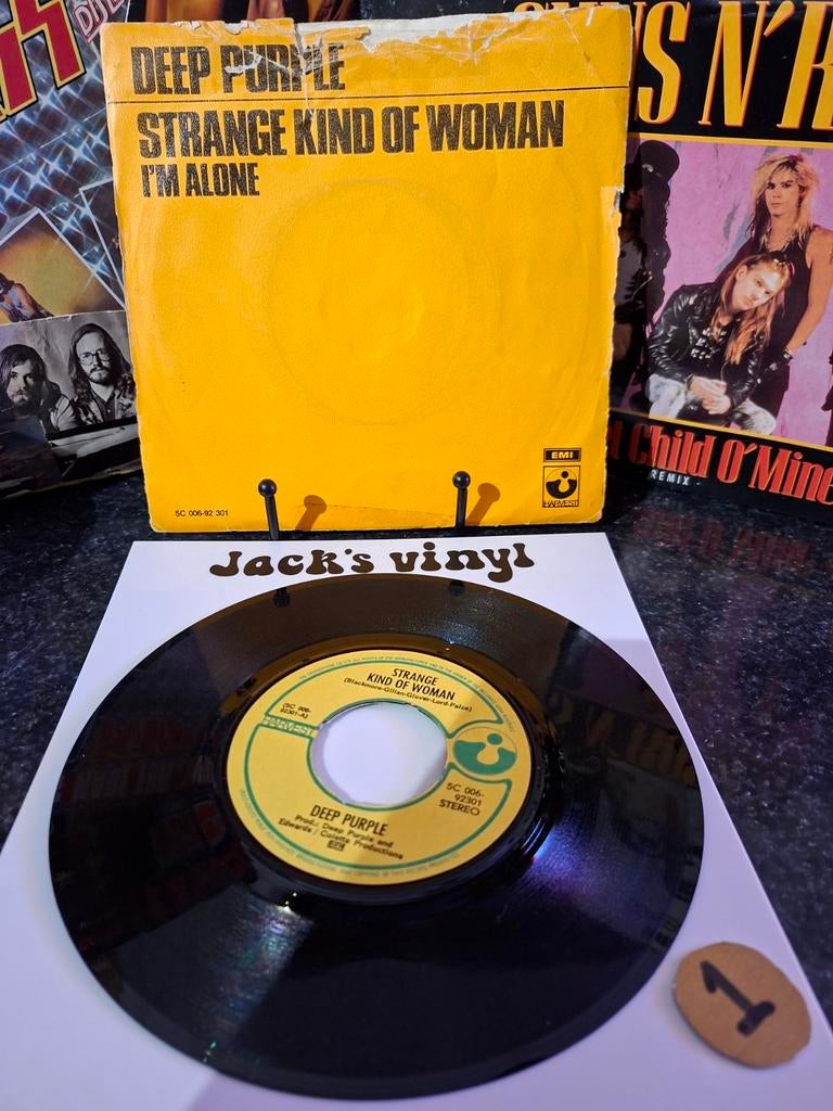Deep Purple - Strange Kind of Woman / I'm Alone Single 1970, Ophalen of Verzenden, Gebruikt